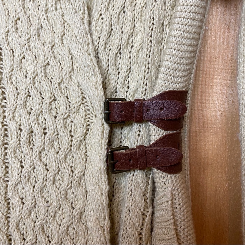 anthro angel of the north blanched & buckled cardi - Picture 6 of 8